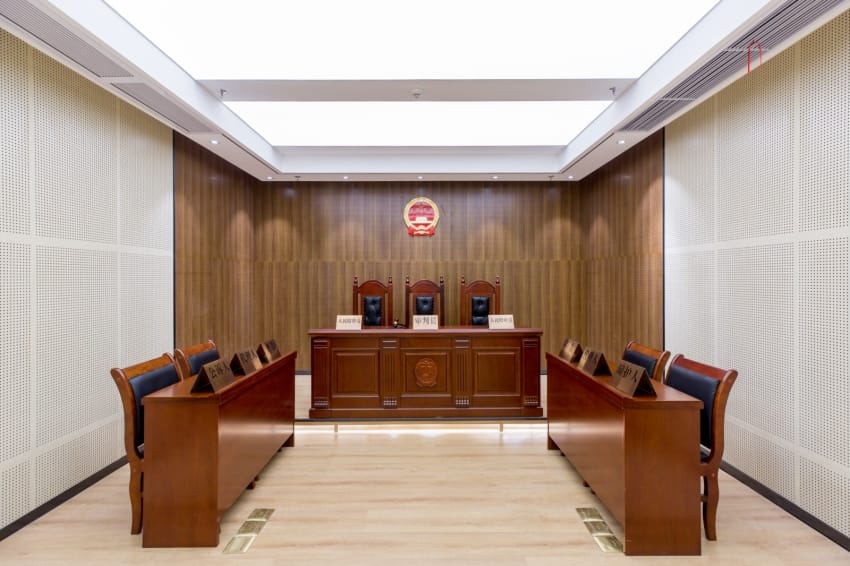 Moot court and professional training space at Guangdong Zhuojian Law Firm